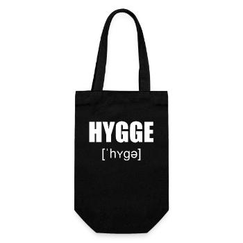 Hygge - Geschenkbeutel für Flaschen - Schwarz - Vorne