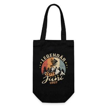 Legendär seit Juni 1957 - Geburtstag 1957 - Geschenkbeutel für Flaschen - Schwarz - Vorne