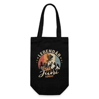 Legendär seit Juni 1960 - Geburtstag 1960 - Geschenkbeutel für Flaschen - Schwarz - Vorne