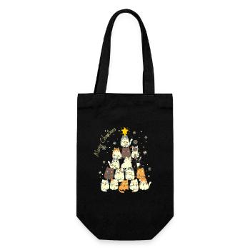 Joyeux Noël Chat - Sac à bouteille - noir - Devant