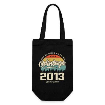 Vintage Retro Style Anniversary Gift 2013 - Gift Bag for Bottles - black - Front