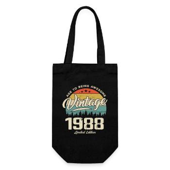 Vintage 1988 Cadeau Anniversaire Style Rétro 1988 - Sac à bouteille - noir - Devant