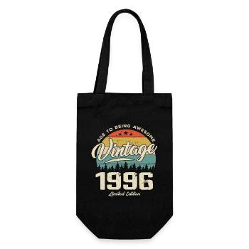 Vintage 1996 Cadeau Anniversaire Style Rétro 1996 - Sac à bouteille - noir - Devant