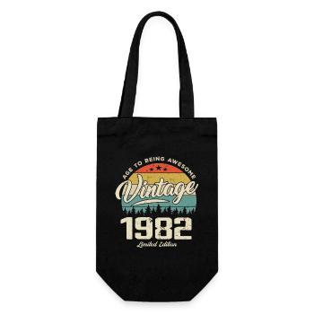 Vintage 1982 Cadeau Anniversaire Style Rétro 1982 - Sac à bouteille - noir - Devant