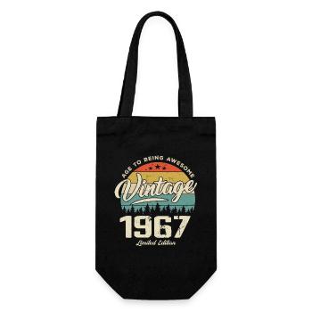 Vintage 1967 Cadeau Anniversaire Style Rétro 1967 - Sac à bouteille - noir - Devant
