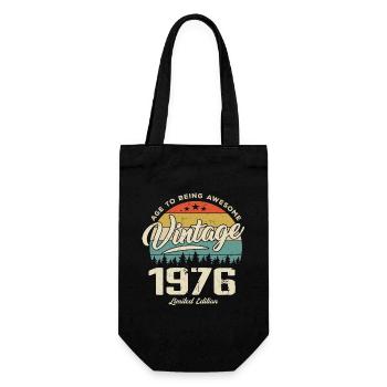 Vintage 1976 Cadeau Anniversaire Style Rétro 1976 - Sac à bouteille - noir - Devant