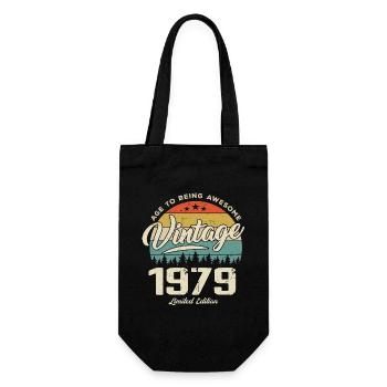 Vintage 1979 Cadeau Anniversaire Style Rétro 1979 - Sac à bouteille - noir - Devant