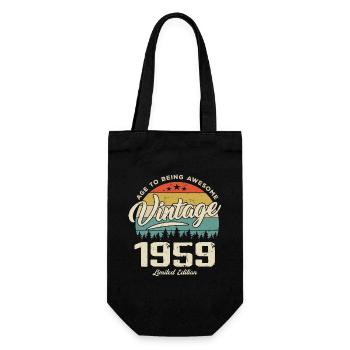 Vintage 1959 Cadeau Anniversaire Style Rétro 1959 - Sac à bouteille - noir - Devant