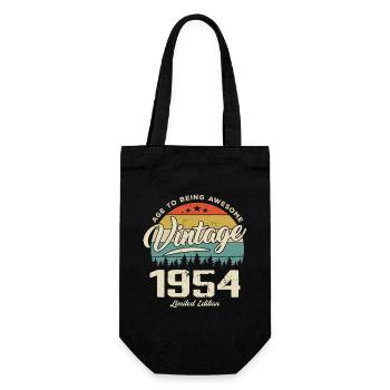 Vintage 1954 Cadeau Anniversaire Style Rétro 1954 - Sac à bouteille - noir - Devant
