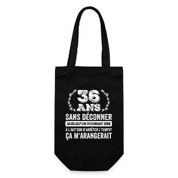 36 Ans Sans Déconner Cadeau D'anniversaire 36ans - Sac à bouteille - noir - Devant
