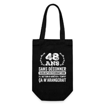 48 Ans Sans Déconner Cadeau D'anniversaire 48 Ans - Sac à bouteille - noir - Devant