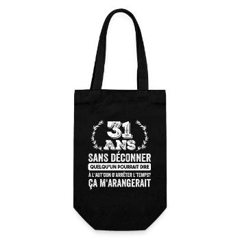 31 Ans Sans Déconner Cadeau D'anniversaire 31 Ans - Sac à bouteille - noir - Devant