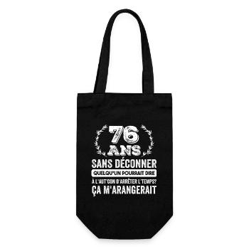 76 Ans Sans Déconner Cadeau D'anniversaire 76ans - Sac à bouteille - noir - Devant