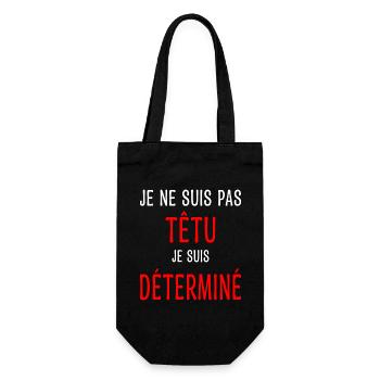Je ne suis pas têtu Humour Déterminé Caractère - Sac à bouteille - noir - Devant