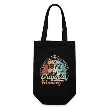 Legends Born In February 1972 Gift 52 Years - Gift Bag for Bottles - black - Front