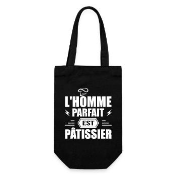 The Perfect Man Is Pastry Chef Pastry Gift - Gift Bag for Bottles - black - Front
