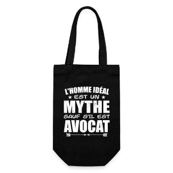 Anwalt Mann Humor Geschenk Beruf Mythos Gericht - Geschenkbeutel für Flaschen - Schwarz - Vorne