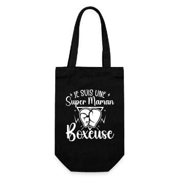 Ich bin ein Super Boxing Mom Boxer Geschenk Boxer - Geschenkbeutel für Flaschen - Schwarz - Vorne