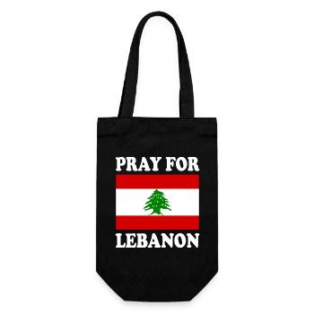 Pray for lebanon - Sac à bouteille - noir - Devant