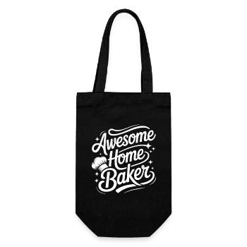 Super Baker Papas Club Dad bakes best - Gift Bag for Bottles - black - Front