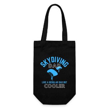 Skydive Dad Fallschirmspringen Vater - Geschenkbeutel für Flaschen - Schwarz - Vorne