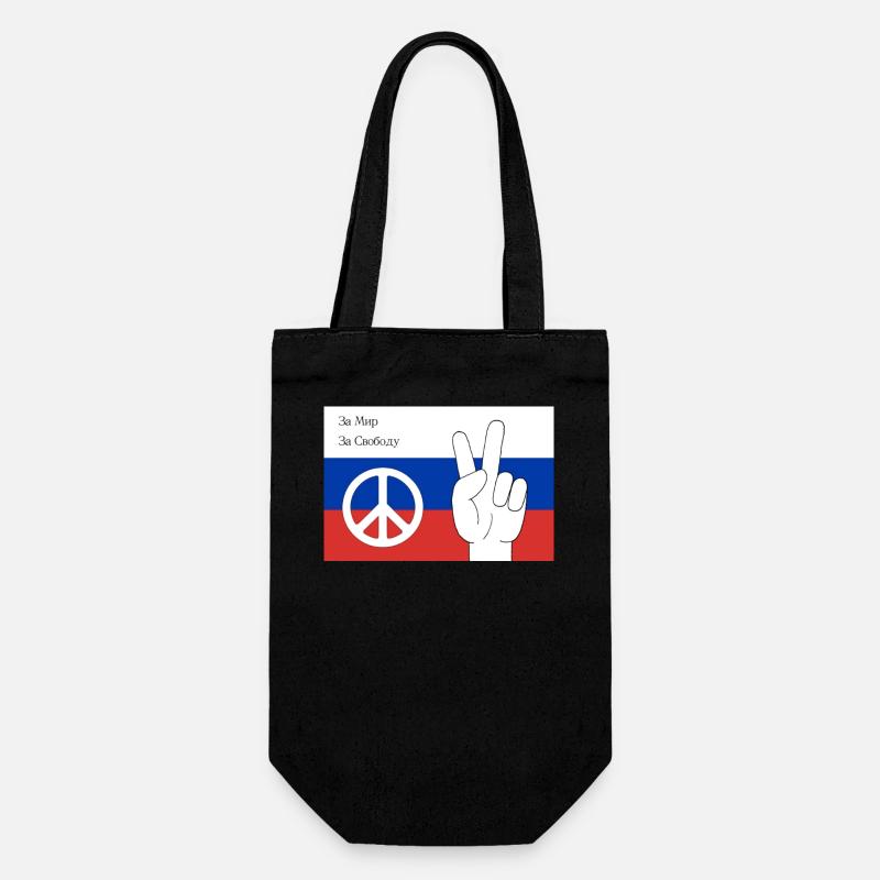 Russie Paix et Liberté - Sac à bouteille - noir