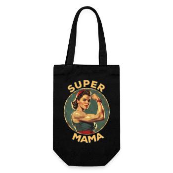 Super Mom - Gift Bag for Bottles - black - Front