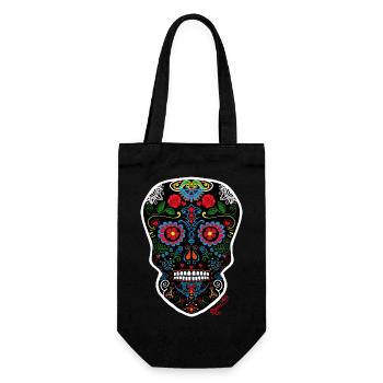 Crâne Mexicain - Sac à bouteille - noir - Devant