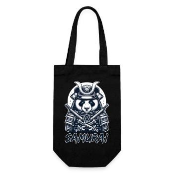 Warrior Panda: Embrace the Spirit of the Samurai - Gift Bag for Bottles - black - Front