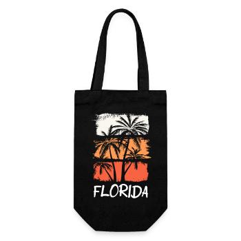 Florida USA Miami America Summer Palm Trees Beach - Gift Bag for Bottles - black - Front