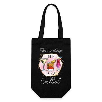 Cocktail Sommer Strand Bar Club Party Getränk - Geschenkbeutel für Flaschen - Schwarz - Vorne