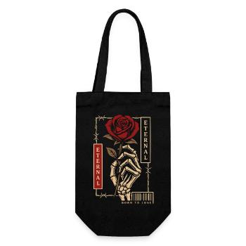 Eternal Bloom – Dark Romance Art - Geschenkbeutel für Flaschen - Schwarz - Vorne