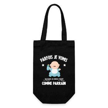 Parfois je vomis comme parrain quand je bois trop - Sac à bouteille - noir - Devant