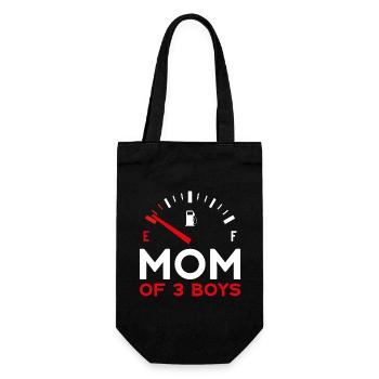 MOM OF 3 BOYS MUTTERTAG - Geschenkbeutel für Flaschen - Schwarz - Vorne