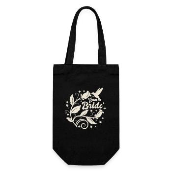 Enterrement de vie de jeune fille - Team Bride - Blumenkranz - Sac à bouteille - noir - Devant