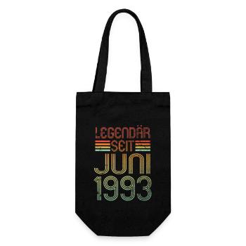 Legendär seit Juni 1993 - Geburtstag Retro - Geschenkbeutel für Flaschen - Schwarz - Vorne