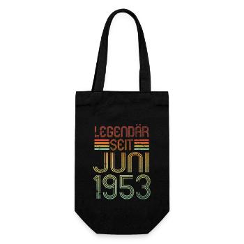 Legendär seit Juni 1953 - Geburtstag Retro - Geschenkbeutel für Flaschen - Schwarz - Vorne