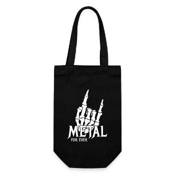Metal For Ever - Metal Sign - Musik - Spruch - Geschenkbeutel für Flaschen - Schwarz - Vorne