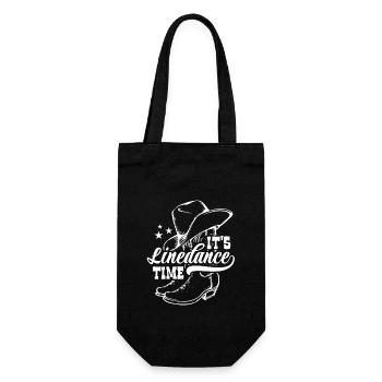 I'ts Linedance Time - Country Fan - Gift - Gift Bag for Bottles - black - Front