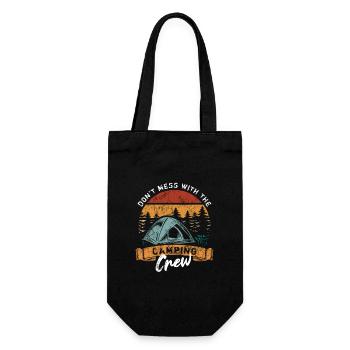 Don't mess with the Camping Crew - Gift Bag for Bottles - black - Front