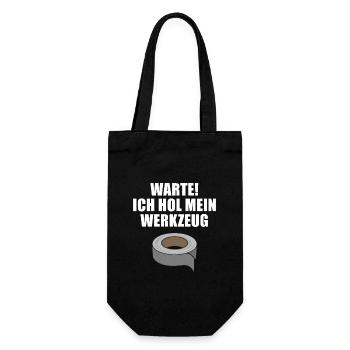 Klebeband - Duct Tape - reparieren - Werkzeug - Geschenkbeutel für Flaschen - Schwarz - Vorne