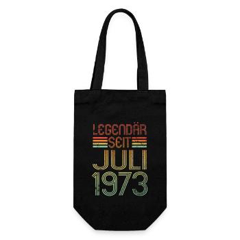 Legendär seit Juli 1973 - Geburtstag Retro - Geschenkbeutel für Flaschen - Schwarz - Vorne
