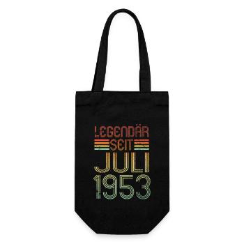 Legendär seit Juli 1953 - Geburtstag Retro - Geschenkbeutel für Flaschen - Schwarz - Vorne