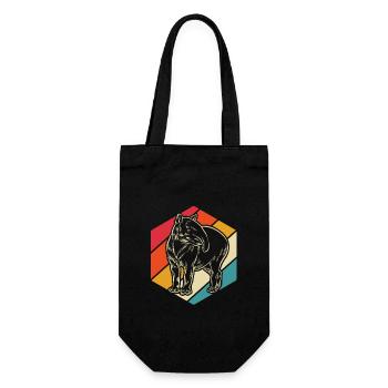 Tapir Vintage Retro - Gift - Gift Bag for Bottles - black - Front