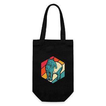 Tapir Vintage Retro - Gift - Gift Bag for Bottles - black - Front