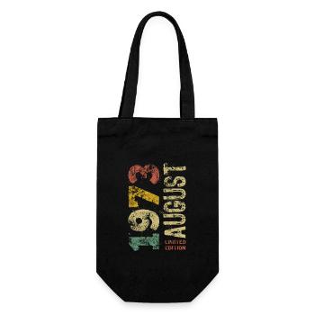 Limited Edition August 1973 Geburtstag - Geschenk - Geschenkbeutel für Flaschen - Schwarz - Vorne