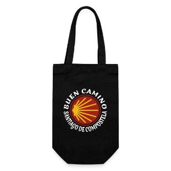Buen Camino Santiago de Comostela - Jakobsweg - Geschenkbeutel für Flaschen - Schwarz - Vorne