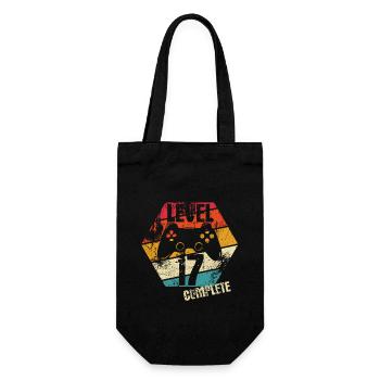 Niveau 17 Terminé - Joueur - Anniversaire - Cadeau - Sac à bouteille - noir - Devant
