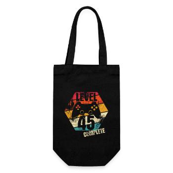 Niveau 45 Complet - Joueur - Anniversaire - Cadeau - Sac à bouteille - noir - Devant