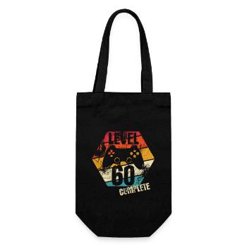 Niveau 60 complet - Joueur - Anniversaire - Cadeau - Sac à bouteille - noir - Devant